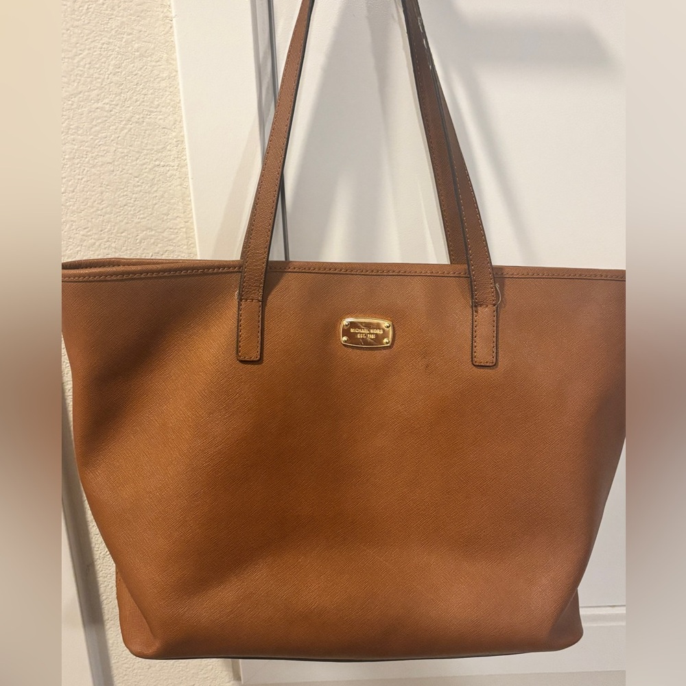 Michael Kors Brown Leather Tote Bag